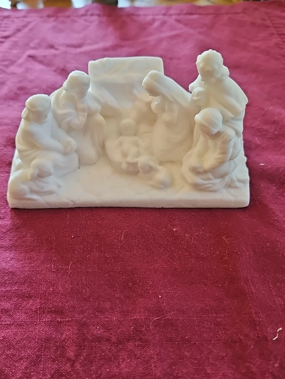 White Ceramic Nativity Scene Figurine